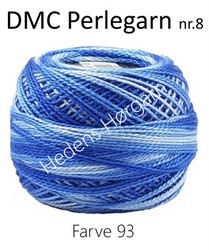 DMC Perlegarn nr. 8 farve 93 blå multi